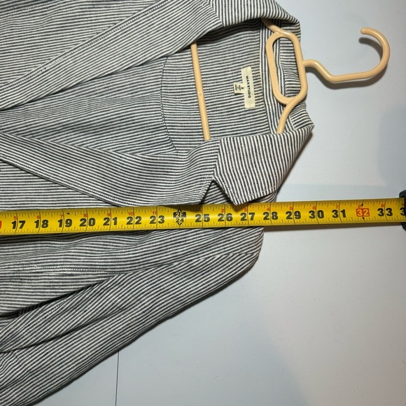 Max Studio Womens Small Striped Blazer With Ruched Sleeves - Picture 5 of 7